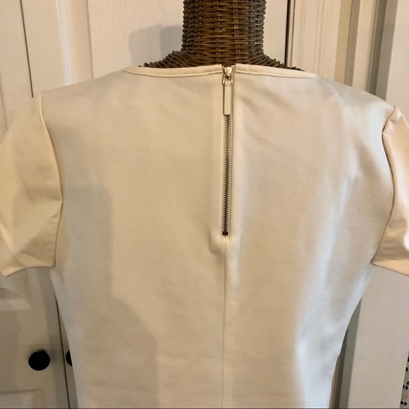 Ann Taylor , Vegan leather,White Top , Sz L - Picture 2 of 11